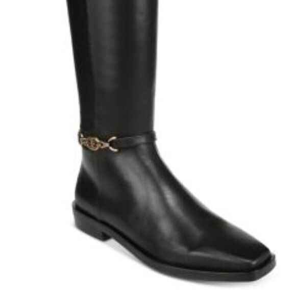 Sam Edelman Clive Embellished Riding Boot Black 7.5 NWT - Picture 2 of 3